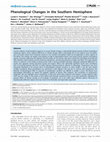 Research paper thumbnail of Phenological Changes in the Southern Hemisphere