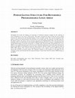 Research paper thumbnail of Power Gating Structure for Reversible Programmable Logic Array