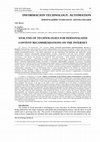 Research paper thumbnail of Analysis of Technologies for Personalized Content Recommendations on the Internet