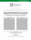 Research paper thumbnail of Vicryl simple (polyglactine 910) versus Vicryl Plus (polyglactine 910 with triclosan) in the oral cavity