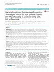 Research paper thumbnail of Bacterial vaginosis, human papilloma virus and herpes viridae do not predict vaginal HIV RNA shedding in women living with HIV in Denmark