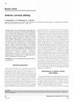 Research paper thumbnail of Anterior cervical plating