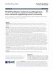 Research paper thumbnail of PCSK9 facilitates melanoma pathogenesis via a network regulating tumor immunity