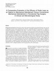 Research paper thumbnail of Comparative evaluation of the efficacy of diode laser as an adjunct to modified Widman flap surgery for the treatment of chronic periodontitis: A randomized split-mouth clinical trial