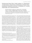 Research paper thumbnail of Dysfunctional Renal Nitric Oxide Synthase as a Determinant of Salt-Sensitive Hypertension