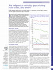 Research paper thumbnail of Are Indigenous mortality gaps closing: how to tell, and when?