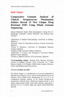 Research paper thumbnail of Comparative Genomic Analysis of Clinical Streptococcus Pneumoniae Isolates Reveal 31 New Unique Drug Resistant SNPs Using Whole Genome Sequencing