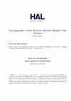 Research paper thumbnail of Une géographie sociale de la rue africaine