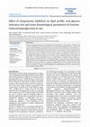 Research paper thumbnail of Effect of Gongronema latifolium on lipid profile, oral glucose tolerance test and some hematological parameters in fructoseinduced hyperglycemia in rats Idara Asuquo Okon1, Usenobong Friday Ufot2*, Ufuoma