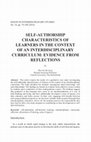 Research paper thumbnail of Self-Authorship Characteristics of Learners in the Context of an Interdisciplinary Curriculum: Evidence from Reflections