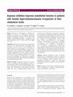 Research paper thumbnail of Arginase inhibition improves endothelial function in patients with familial hypercholesterolaemia irrespective of their cholesterol levels