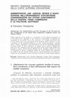 Research paper thumbnail of Administrative Law, Judicial Review e nuovi sovrani nell'ordinamento statunitense. Considerazioni sui poteri conformativi della Federal Trade Commission e le politiche antitrust