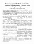 Research paper thumbnail of Supervisory System for Fault Detection and Diagnosis in Drinking Water Treatment Plants Using Fuzzy Engine