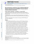 Research paper thumbnail of New chemosensory component in the U.S. National Health and Nutrition Examination Survey (NHANES): first-year results for measured olfactory dysfunction