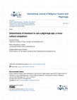 Research paper thumbnail of Determinants of intentions to use a pilgrimage app: a cross-cultural comparison