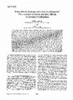 Research paper thumbnail of What affects strategy selection in arithmetic? The example of parity and five effects on product verification