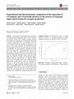 Research paper thumbnail of Experimental and thermodynamic comparison of the CO2/toluene and CO2/tetralin mixtures in the process of organogel supercritical drying for aerogels production