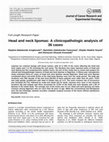 Research paper thumbnail of Head and neck lipomas: A clinicopathologic analysis of 36 cases