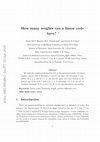 Research paper thumbnail of How many weights can a linear code have?