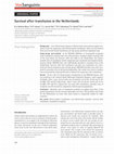 Research paper thumbnail of Survival after transfusion in the Netherlands