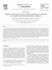 Research paper thumbnail of Evidence that drug flux across synthetic membranes is described by normally distributed permeability coefficients