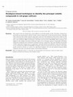 Research paper thumbnail of Headspace‐based techniques to identify the principal volatile compounds in red grape cultivars