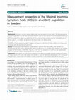 Research paper thumbnail of Measurement properties of the Minimal Insomnia Symptom Scale (MISS) in an elderly population in Sweden