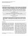 Research paper thumbnail of Laboratory scale production of the human recombinant iduronate 2-sulfate sulfatase-Like from Pichia pastoris