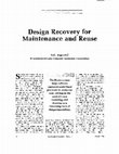 Research paper thumbnail of Design recovery for maintenance and reuse