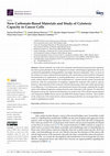 Research paper thumbnail of New Carbonate-Based Materials and Study of Cytotoxic Capacity in Cancer Cells