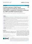 Research paper thumbnail of Cochlear sparing in LINAC-based radiosurgery for vestibular schwannoma: a dosimetric comparison of dynamic conformal arc, IMRT and VMAT treatment plans