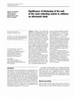 Research paper thumbnail of Significance of thickening of the wall of the renal collecting system in children: an ultrasound study