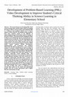 Research paper thumbnail of Development of Problem-Based Learning (PBL) Video Development to Improve Student's Critical Thinking Ability in Science Learning in Elementary School