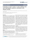 Research paper thumbnail of Evaluation of sOX-2 levels in type2 diabetic foot and nephropathic patients: association with disease activity