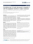 Research paper thumbnail of Circulating apo 2L levels decreased in hepatitis C with the pegilated interferon-2 alpha treatment