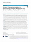 Research paper thumbnail of Dynamic of active microbial diversity in rhizosphere sediments of halophytes used for bioremediation of earthen shrimp ponds