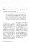 Research paper thumbnail of Carbamazepine-Fumaric Acid Co-Crystal Screening Using Solution Based Method