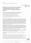 Research paper thumbnail of Management and outcomes of advanced hemangioendothelioma at a medical oncology clinic in an Indian tertiary care center