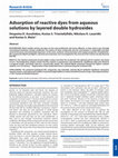 Research paper thumbnail of Adsorption of reactive dyes from aqueous solution by dirty bentonite