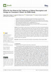 Research paper thumbnail of What Do You Want to Eat? Influence of Menu Description and Design on Consumer’s Mind: An fMRI Study