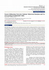 Research paper thumbnail of Factors Influencing University Students' Behavioral Intention and Use of eLearning in Kathmandu Valley