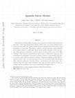 Research paper thumbnail of Quantile Factor Models