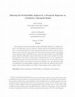 Research paper thumbnail of Inferring the predictability induced by a persistent regressor in a predictive threshold model