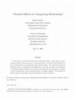 Research paper thumbnail of Threshold effects in cointegrating relationships