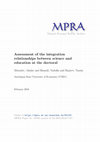 Research paper thumbnail of Assessment of the integration relationships between science and education at the doctoral