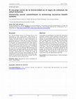 Research paper thumbnail of El encargo social de la Universidad en el logro de sistemas de salud inclusivos