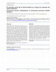 Research paper thumbnail of University social commitment in achieving inclusive health systems