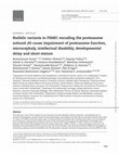 Research paper thumbnail of Biallelic variants in PSMB1 encoding the proteasome subunit β6 cause impairment of proteasome function, microcephaly, intellectual disability, developmental delay and short stature