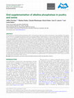 Research paper thumbnail of Oral supplementation of alkaline phosphatase in poultry and swine