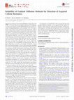 Research paper thumbnail of Reliability of Gradient Diffusion Methods for Detection of Acquired Colistin Resistance